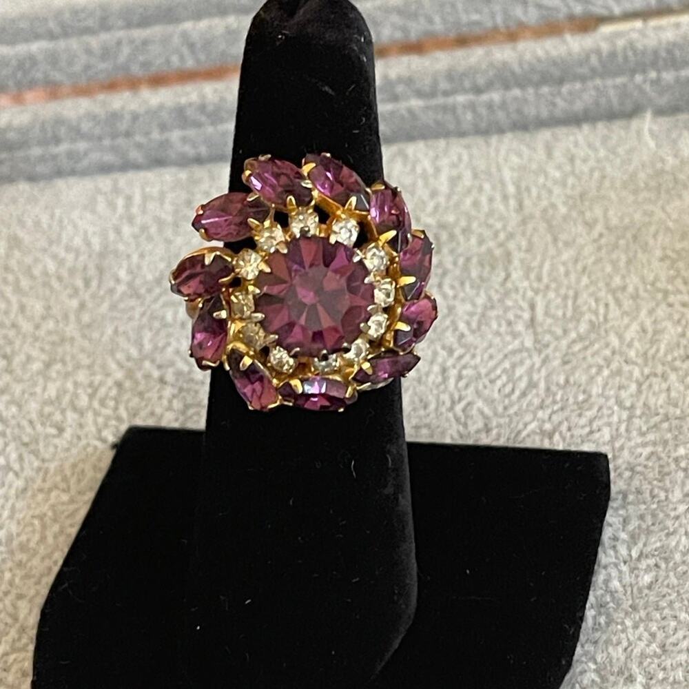 Costume jewelry amethyst and rhinestone Gorgeous